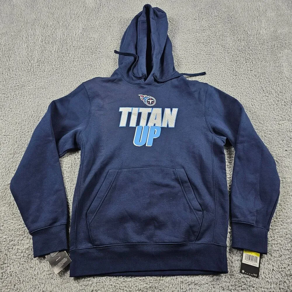 Tennessee Titans Hoodie Mens Small Navy Nike Standard NFL Football Pullover NEW